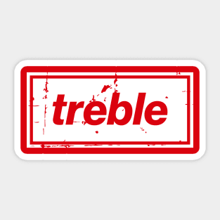 United Treble Football Oasis Indie Music Manchester White Sticker